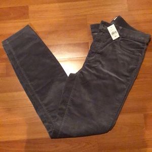 LOFT gray modern skinny corduroy pants NWT